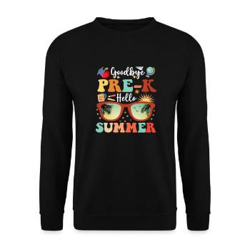 Lehramtsstudentin Auf Wiedersehen Pre-K Hallo Sommer - Unisex Pullover - Schwarz - Vorne - Alina (178cm) & Michal (187cm)