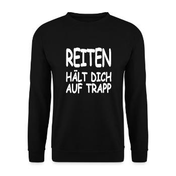 Chevaucher - Sweat-shirt Unisexe - noir - Devant - Alina (178cm) & Michal (187cm)