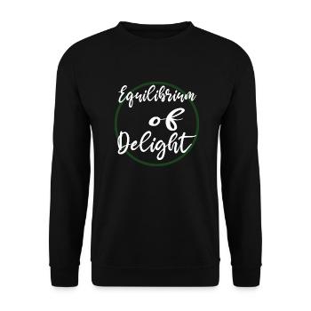 Geek Joyous Journey Birthday Humor Inner Joy - Unisex Sweatshirt - black - Front - Alina (178cm) & Michal (187cm)