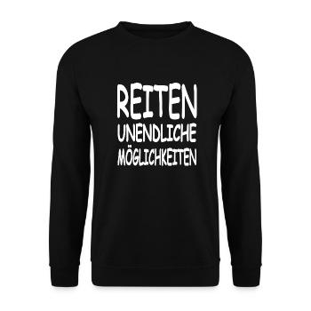 Chevaucher - Sweat-shirt Unisexe - noir - Devant - Alina (178cm) & Michal (187cm)