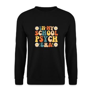 In meiner Schule Psych Ära Retro Schulpsychologe - Unisex Pullover - Schwarz - Vorne - Alina (178cm) & Michal (187cm)