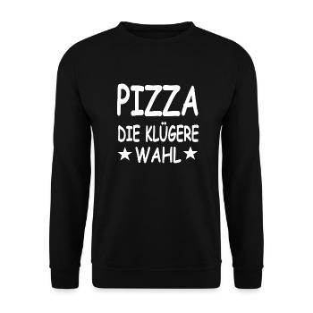 Pizza - Unisex Pullover - Schwarz - Vorne - Alina (178cm) & Michal (187cm)