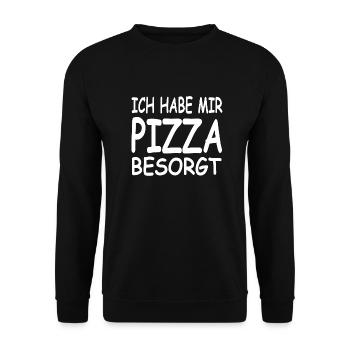 Pizza - Unisex Pullover - Schwarz - Vorne - Alina (178cm) & Michal (187cm)