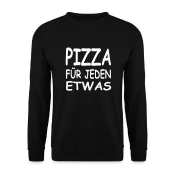Pizza - Unisex Pullover - Schwarz - Vorne - Alina (178cm) & Michal (187cm)