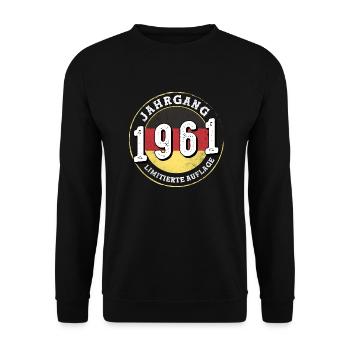 Jahrgangs 1961 Limitierte Auflage 63 ans - Sweat-shirt Unisexe - noir - Devant - Alina (178cm) & Michal (187cm)