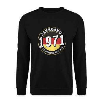 Jahrgangs 1971 Limitierte Auflage 53 ans - Sweat-shirt Unisexe - noir - Devant - Alina (178cm) & Michal (187cm)