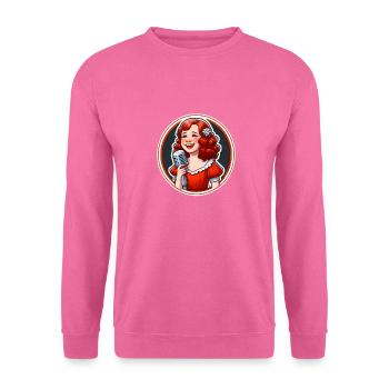 Vintage-Mikrofon-Illustration „Annie's Song“. - Unisex Pullover - Pink - Vorne