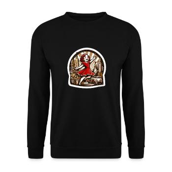 Annie's Art Deco New York - Annie's Art Deco - Unisex Pullover - Schwarz - Vorne - Alina (178cm) & Michal (187cm)