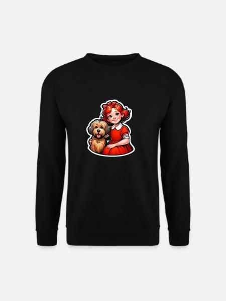 Das herzerwärmende Duo von Annie und Sandy - Unisex Pullover - Schwarz