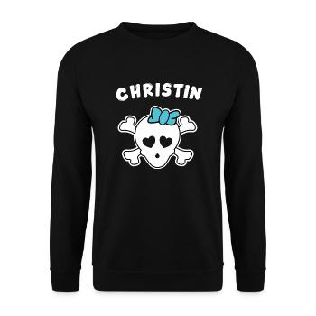 Pirate Christin Design for Girls and Women - Unisex Sweatshirt - black - Front - Alina (178cm) & Michal (187cm)