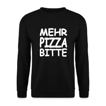 Pizza - Unisex Sweatshirt - black - Front - Alina (178cm) & Michal (187cm)