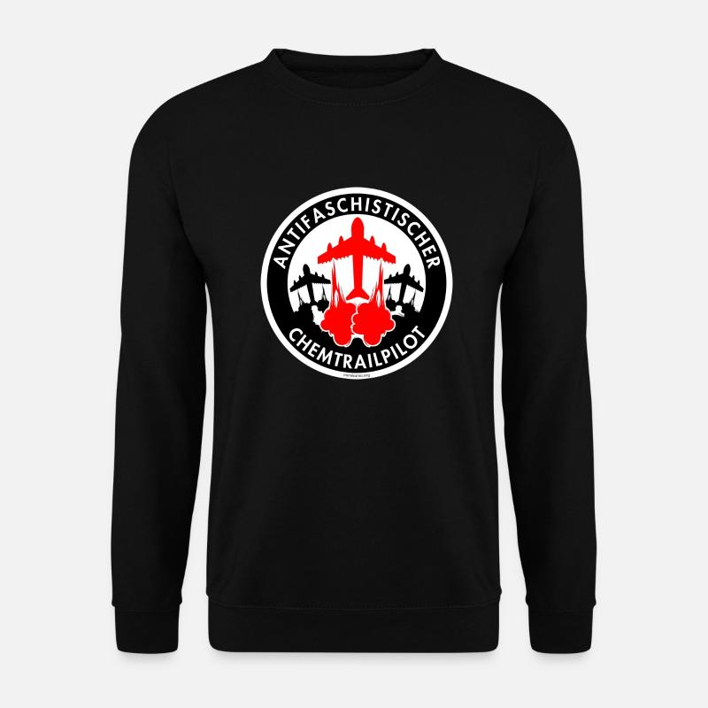 Mimikama Antifaschistischer Chemtrailpilot - Unisex Pullover - Schwarz