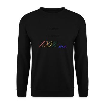 100% me - Sweat-shirt Unisexe - noir - Devant - Alina (178cm) & Michal (187cm)