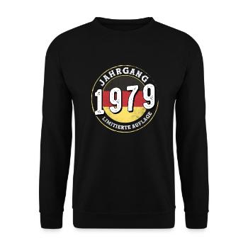 Limitierte Auflage Jahrgangs 1979 45 ans - Sweat-shirt Unisexe - noir - Devant - Alina (178cm) & Michal (187cm)