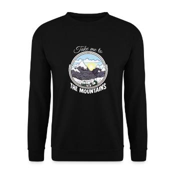 Emmenez-moi à la montagne Édition d’hiver - Sweat-shirt Unisexe - noir - Devant - Alina (178cm) & Michal (187cm)