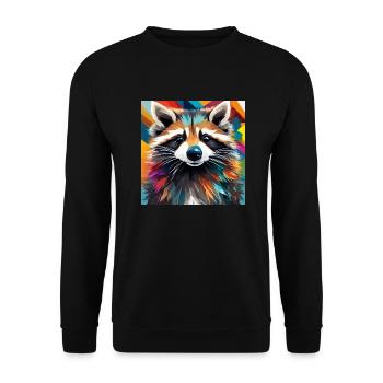 Raton laveur - Sweat-shirt Unisexe - noir - Devant - Alina (178cm) & Michal (187cm)