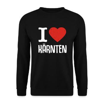 I love Carinthia Austria Austria - Unisex Sweatshirt - black - Front - Alina (178cm) & Michal (187cm)