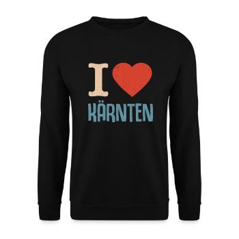 I love Carinthia Austria Austria - Unisex Sweatshirt - black - Front - Alina (178cm) & Michal (187cm)