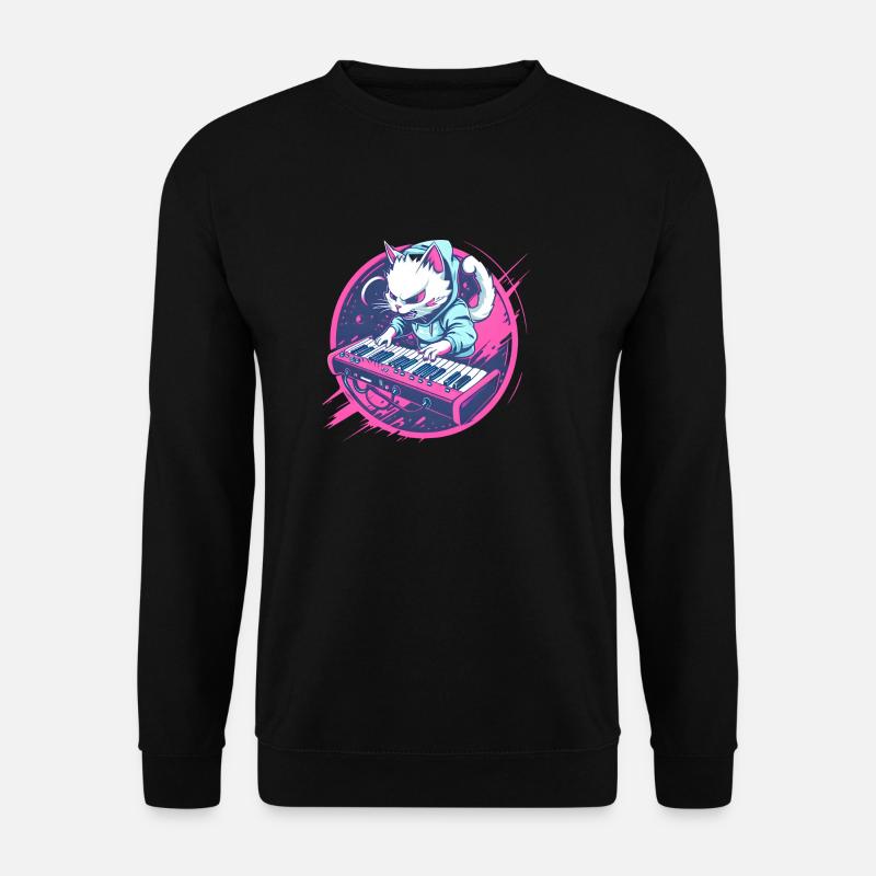 Synth Cat - Unisex Sweatshirt - black