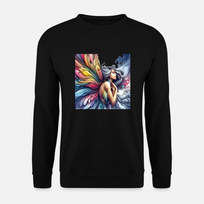 Flügel der Schmetterlingsfee - Unisex Pullover - Schwarz