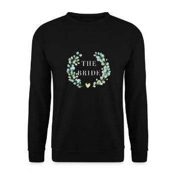 The floral bride - matching tshirt - Unisex Sweatshirt - black - Front - Alina (178cm) & Michal (187cm)