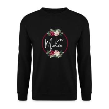 The Floral Bride-Matching Tshirt - Unisex Sweatshirt - black - Front - Alina (178cm) & Michal (187cm)