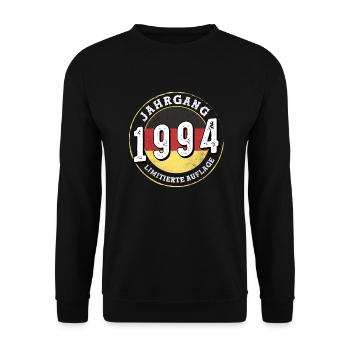 Limitierte Auflage 30 ans Jahrgangs 1994 - Sweat-shirt Unisexe - noir - Devant - Alina (178cm) & Michal (187cm)