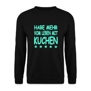 Kuchen - Unisex Pullover - Schwarz - Vorne - Alina (178cm) & Michal (187cm)