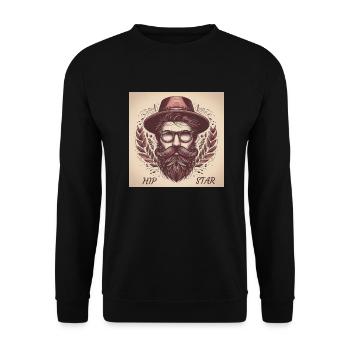 Hip Star - Unisex Pullover - Schwarz - Vorne - Alina (178cm) & Michal (187cm)
