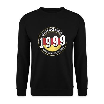 Limitierte Auflage Jahrgangs 1999 25 ans - Sweat-shirt Unisexe - noir - Devant - Alina (178cm) & Michal (187cm)