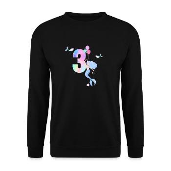 3rd Anniversary Mermaid - Unisex Sweatshirt - black - Front - Alina (178cm) & Michal (187cm)