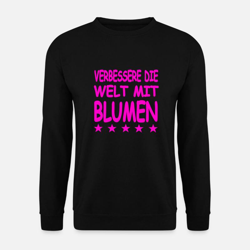 Blumen - Unisex Pullover - Schwarz