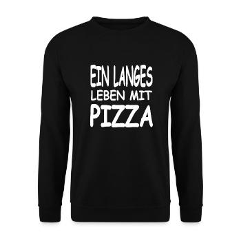 Pizza - Unisex Pullover - Schwarz - Vorne - Alina (178cm) & Michal (187cm)