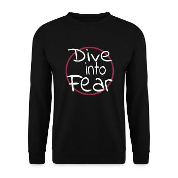 happy resilient courage present courage mindset - Unisex Pullover - Schwarz - Vorne - Alina (178cm) & Michal (187cm)