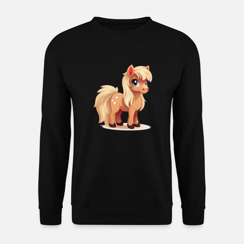 Haflingerliebe im Kawaii Stil - Unisex Pullover - Schwarz