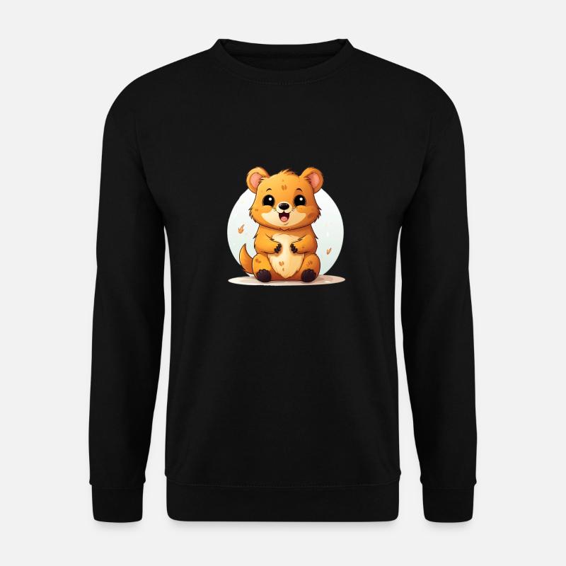 Teddybär Logo Niedlicher Quokka-Bär - Unisex Pullover - Schwarz