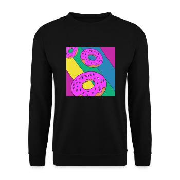 Donut - Sweat-shirt Unisexe - noir - Devant - Alina (178cm) & Michal (187cm)