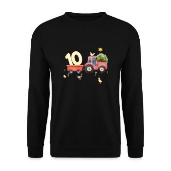 10-jähriges Jubiläum Farm Agriculture - Unisex Pullover - Schwarz - Vorne - Alina (178cm) & Michal (187cm)
