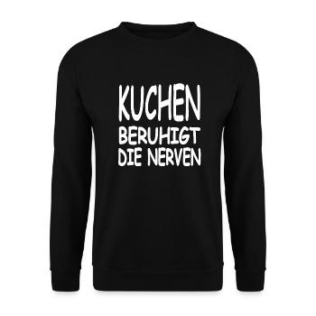 Kuchen - Unisex Pullover - Schwarz - Vorne - Alina (178cm) & Michal (187cm)