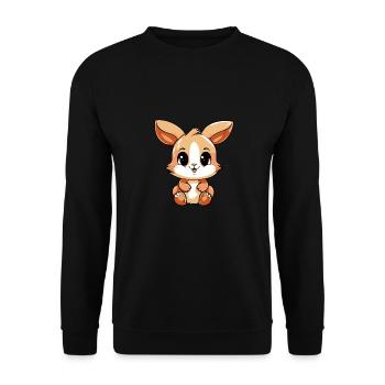 Hasenbaby - Unisex Pullover - Schwarz - Vorne - Alina (178cm) & Michal (187cm)