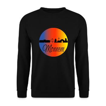 Mannheim Monnem Mannheimat - Unisex Pullover - Schwarz - Vorne - Alina (178cm) & Michal (187cm)