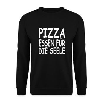 Pizza - Unisex Pullover - Schwarz - Vorne - Alina (178cm) & Michal (187cm)