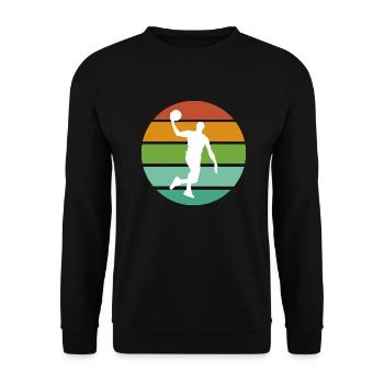 Basketball - Unisex Pullover - Schwarz - Vorne - Alina (178cm) & Michal (187cm)