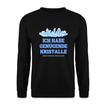 Steinen und Kristalle - Unisex Pullover - Schwarz - Vorne - Alina (178cm) & Michal (187cm)