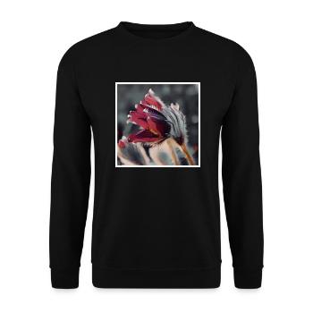 Pince de cuisine Art Floral - Sweat-shirt Unisexe - noir - Devant - Alina (178cm) & Michal (187cm)