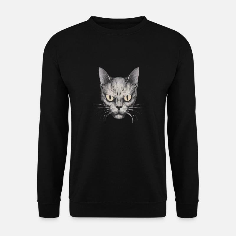 Gesicht Katze - Unisex Pullover - Schwarz