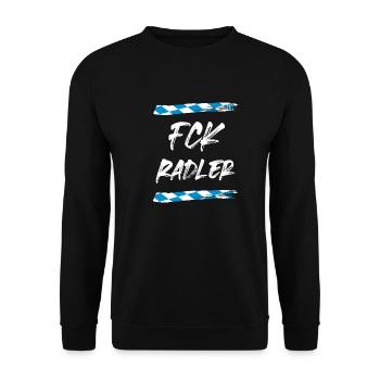 FCK Radler fahne - Unisex Pullover - Schwarz - Vorne - Alina (178cm) & Michal (187cm)