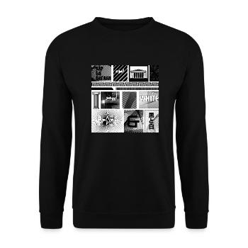 #19 NOIR ET BLANC - Sweat-shirt Unisexe - noir - Devant - Alina (178cm) & Michal (187cm)