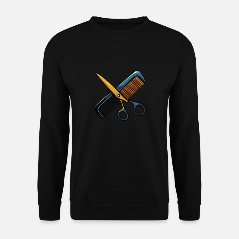 Comb and scissors - Unisex Sweatshirt - black