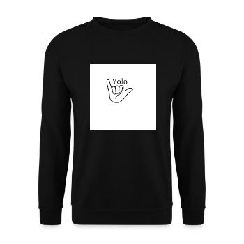 YOLO - Unisex Pullover - Schwarz - Vorne - Alina (178cm) & Michal (187cm)